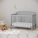 Graco Benton 5-in-1 Convertible Crib GREENGUARD Gold Certified, Converts from Baby Crib to Toddler Bed, Daybed and Full-Size Bed, Fits Standard Full-Size Crib Mattress (Pebble Gray)