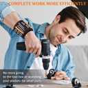 Wristband for Holding Screws Nails, Drill Bits Tool Belts for Men,Durable Nylon Gadgets for Men,Stocking Stuffs Gifts for Dad, Husband,Friends(Txet:MAGN MASTER OF MAGN)