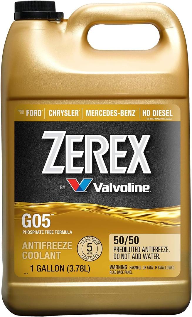 Zerex G05 Phosphate Free 50/50 Ready-to-Use Antifreeze/Coolant 1 GA