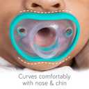 Nanobebe Baby Pacifiers 0-3 Month - Orthodontic, Curves Comfortably with Face Contour, Award Winning for Breastfeeding Babies, 100% Silicone, Baby Registry Gift 4pk, Sage/White