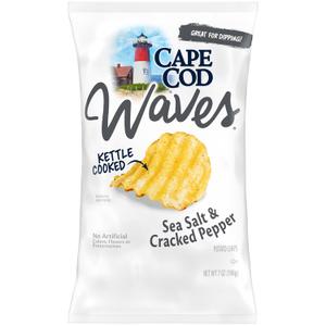 8 x Cape Cod Sea Salt & Cracked Pepper Potato Chips, 7 Oz Bag (EXP 08/01/26)