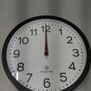 AKCISOT Atomic 10 Inch Wall Clock Analog Clocks for Indoor Kitchen, Battery Operated Clock for Bedroom Office Classroom Living Room(Black)