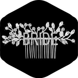 2 x Wedding Hair Pieces for Brides Bridal Hair Accessories Wedding Hair Comb Silver Headpiece for Bride
