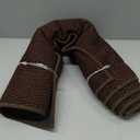 Sunfly 3x5 Washable Area Rug with Non Slip Rubber Backing Brown