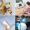 Viozon Extendable Selfie Stand 360 Rotation with Phone Holder, Rechargeable Wireless Foldable 7 Brightness LED Light for Live Streaming/YouTube/Tiktok/Video Recording/Photography/Reading (V6W)
