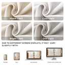 Joydeco Linen Curtains for Bedroom 63 Inch Length 2 Panels Set,37 Inch Wide Light Filtering Curtains for Living Room, Off-White Curtains with Back Tab & Rod Pockets (37x63 inch, Off-White)