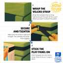 Milk & Think Kids Toddler Play Panel, Role Play Toy, Montessori Inspired Play Panel, Quick Door Hang with Suction Cups (Soccer Tournament)