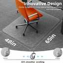 Office Chair Mat for Low Pile Carpet 48"x 65", Oversized Carpet Protector