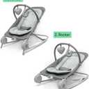 Summer Infant 2-in-1 Bouncer & Rocker Duo (Heather Gray) Convenient and Portable Rocker and Bouncer for Babies Includes Soft Toys and Soothing Vibrations