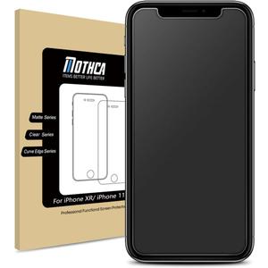 Mothca Matte Glass Screen Protector for iPhone XR/iPhone 11 [6.1-inch] Anti-Glare & Anti-Fingerprint, 9H Hardness Tempered Glass Film, Case Friendly Easy Installation Bubble Free - Smooth as Silk
