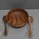 YXE Wooden Salad Bowl Set, 9.45 inch*2.75 inch Acacia Wood Large Salad Serving Bowl with Salad Spoon and fork for Mixing Fruits, Cereal Pasta Salad, Pasta-(3 Piece Large Salad Bowl Set) (1, 9.45in)