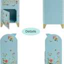 Vintage Wedding Mailbox with Lockable Door Decorative Blue Standing Post Box Large Metal Home Decor Mail Boxes for Wedding Cards Baby Birthday Shower Graduation Party Reception Gift (Blue)