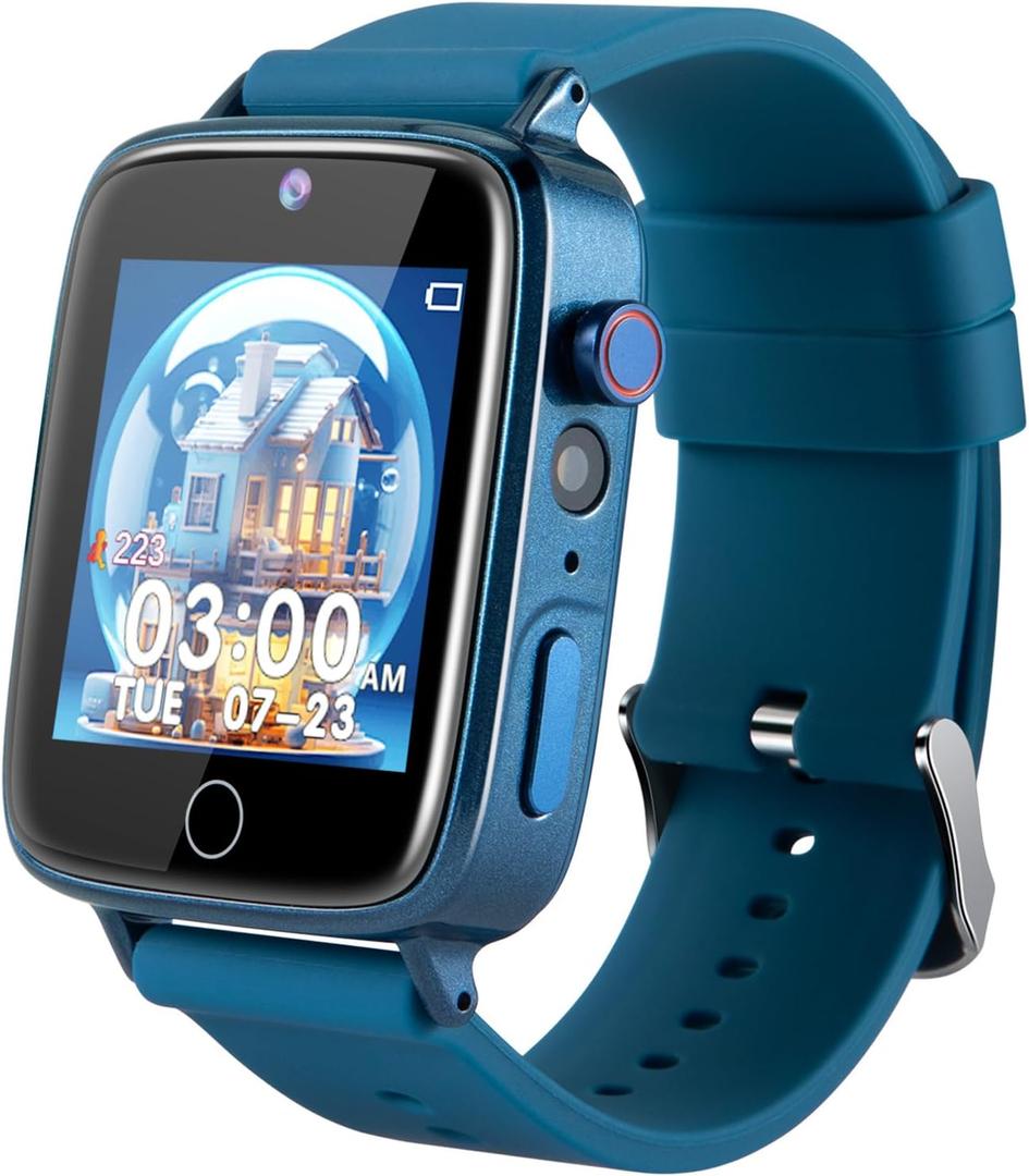 Kids Watch Boys with Alarm Clock, Watch for Kids Toys for 8-12 Years Old with Learn Card Audiobook, Toddler Watches Educational Gifts for Boys Ages 4-7 (Navy Blue)