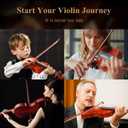 Eastar 3/4 Violin for Beginners, Violins Kit for Student, Fiddle with Hard Case, Rosin, Shoulder Rest, Bow, and Extra Strings (Imprinted Finger Guide on Fingerboard)