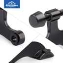 HOMOTEK 8 Pack Hinge Pin Black Door Stopper,Adjustable Deluxe Heavy Duty Door Stopper 2-1/2"x1-3/4,with Black Rubber Bumper Tips