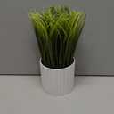 Artificial Wheat Grass Fake Potted Plant Indoor Decor (10", Grass) (Light Green)