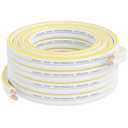 12AWG Speaker Wire 50 FT, 12/2 Gauge Audio Speaker Wire, for Car Speakers Stereo, Home Theater, Automotive Wire, White Jacket with Yellow Polarity Marker, CCA, 2 Conductors Electrical Wire