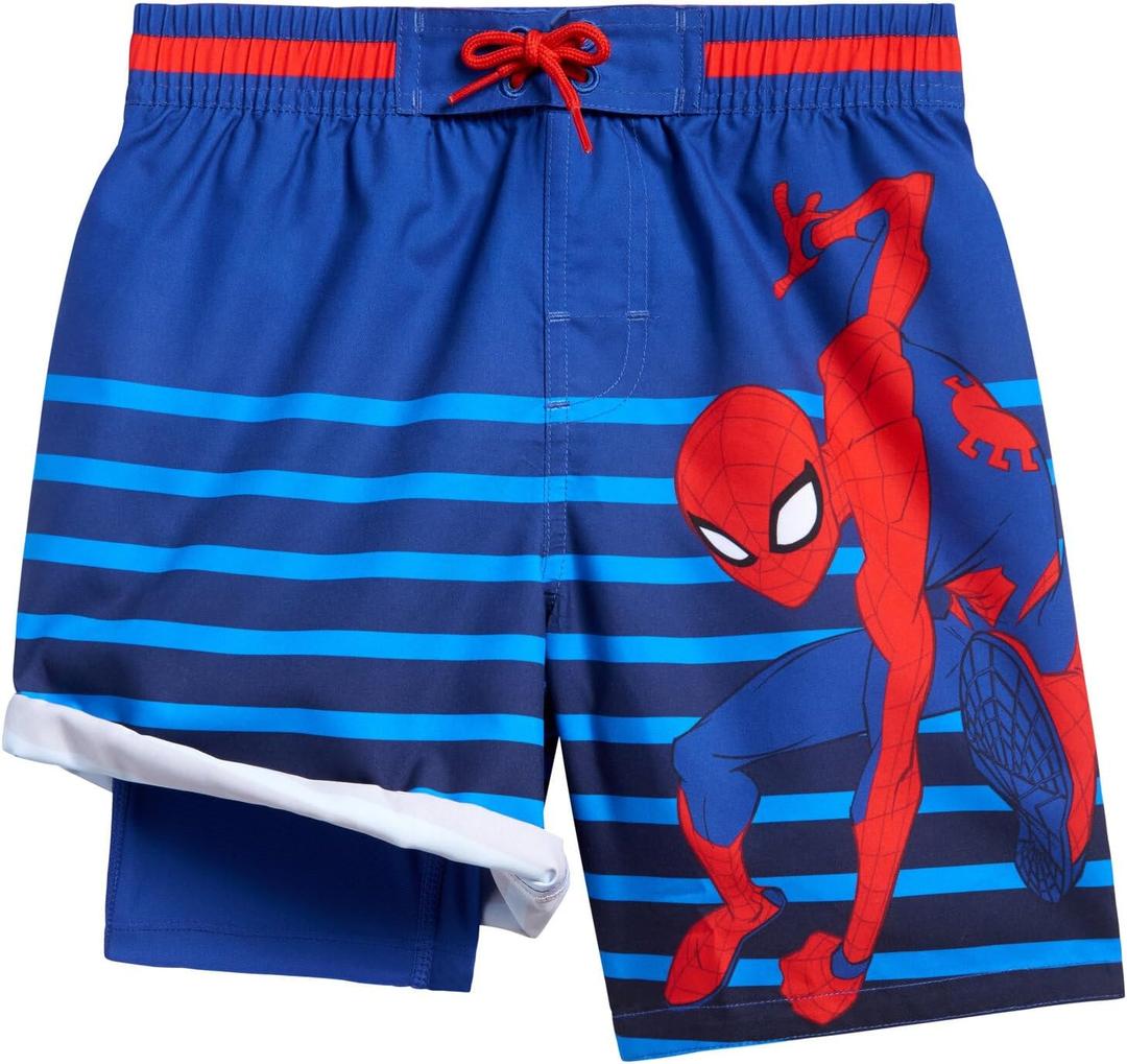 Marvel Spider-Man Compression Swim Trunks Bathing Suit UPF 50+ Quick Dry Toddler to Big Kid