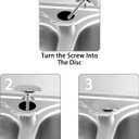 Kitchen Sink Hole Cover, TTZEZE Faucet Hole Cover Stainless Steel Kitchen Sink Tap Hole Plate Stopper Cover Blanking Metal Plug for Leakage Prevention (Silver)