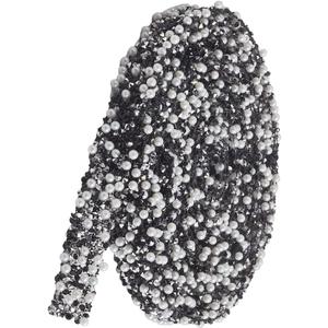 3 Yards Self Adhesive Resin Rhinestones Ribbon Trim Black Bling Glitter Rhinestone Diamond Crystal Pearl Bead Strips Belt Roll Iron on Stickers for Craft Shoes Clothing Decor Wedding Dresses
