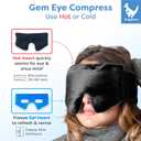 Microwavable Heated Eye Mask Dry Eyes & Migraine Relief Cap PACK- Perfect Pack for Migraine and Headache Relief, Migraine Relief Products for Sinus Pressure Relief, and Moist Heat for Dry Eyes - Black