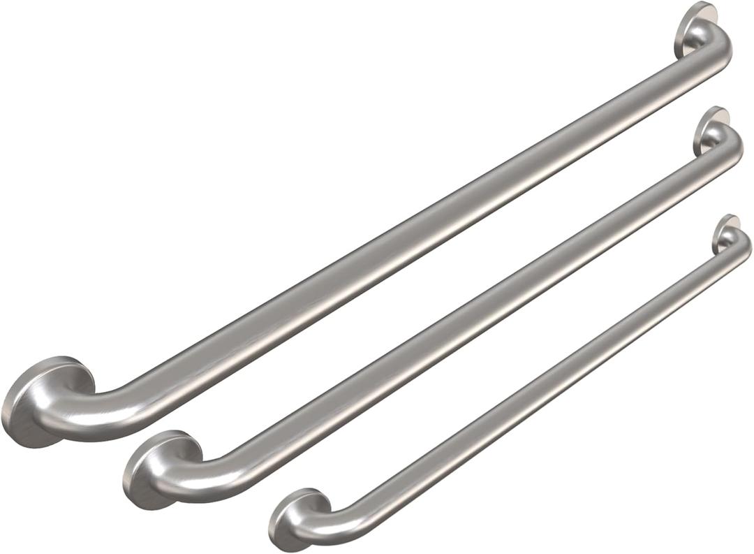 Commercial Grab Bar Bundle for Commercial Restrooms - ADA Compliance - 1.5" Diameter - 18", 36", 42" - Pack of 3