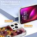 Magnetic for iPhone 16 Pro Max Case [Compatible with MagSafe][with Screen + Camera Protector] Floral Flower Sunflower Pattern Design, Slim Shockproof Phone Cover for Women Girls