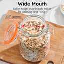 JILLMO Fermentation Jar, 1.8 Liters Glass Fermenting Kit for Making Sauerkraut, Hot Sauce, Mead, Cider and More, Pack of 2