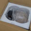 Sowlvenco Blue Ceramic Vase with 2 Handles for Modern Farmhouse Home Decor, Vintage Rustic Decorative Vases, Small Vase for Fresh and Dried Flowers, Centerpiece Table Decorations, 7 Inch