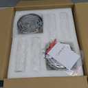 KUZZULL Wall Sconces Set of Two Brushed Nickel Lamp Sconces Wall Lighting with White Glass Shade Lights Wall Light Sconces Wall Decor Set of 2 for Living Room Wall Scones, Wall Lights Set of 2