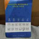 Washable Scalloped Rug 9x12 Area Rugs, Modern Neutral Living Room Rugs, Large Washable Solid Farmhouse Carpet Abstract Bordered Carpet for Bedroom Apartment Table Dorm Nursery