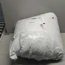 DWR Heavyweight Down Feather Fibers Comforter Oversized King, Ultra-Soft Cotton Blend Fabric, Overfilled Winter Warm Hotel Duvet Insert for Cold Weather/Sleeper (120x98, White)