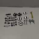 Panelee 20 Pcs Christmas Candy Tree Ornaments PVC Christmas Candy Cane Lollipop Ornament Xmas Hanging Decors Birthday Party Decoration Crafts for Holiday Xmas Tree Party (Black and White)