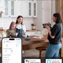 WiFi Smart Lock with Handleset, Built-in WiFi Door Lock, Keyless Entry Deadbolt for Front Door, Fingerprint, App & Remote Control, Compatible with Alexa & Google Assistant, Auto Locking