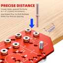 Shelf Pin Jig and Hinge Jig, Two-in-One Adjustable Shelf Pin Drilling Jigs with 1/4" 5mm Drill Bits, Self-contained Clamping Cabinet Hardware Jigs Tool Holes Drill Guide for Woodworking