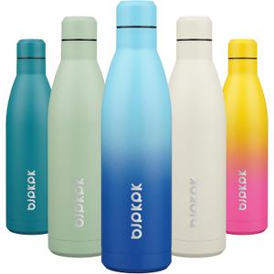 BJPKPK 25oz Insulated Water Bottle Double Wall Vacuum Insulated Stainless Steel Water Bottles for Spots Keep Cold and Hot,Sky