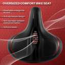 Oversized Bike Seat for Peloton Bike & Bike+, Comfort Seat Cushion Compatible with Peloton, Road or Exercise Bikes, Bicycle Wide Saddle Replacement for Men & Women, Accessories for Peloton