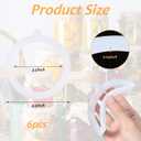 6 PCS Silicone Replacement Gaskets Jar Gasket Seal Leakproof Sealing Ring Rubber Gasket for 3.5 Inch Mouth Jars White The Product Has an Error of 1-2mm, Which is Within The Normal Range
