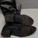 Mattiventon Black Knee High Boots Women Fashion Long Tall Boots with Round Toe Low Heel Side Zip Stretch Riding Boot for Fall Winter Size 10