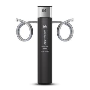 Brio 16" Under Sink Water Filter System for Kitchen & Bathroom Faucet | 3-Stage Single Housing 0.5 Micron Filters PFAS, Chlorine, Lead, Mercury+ | 15,000 Gallons/2 Years | NSF/ANSI 42 & 372 Certified