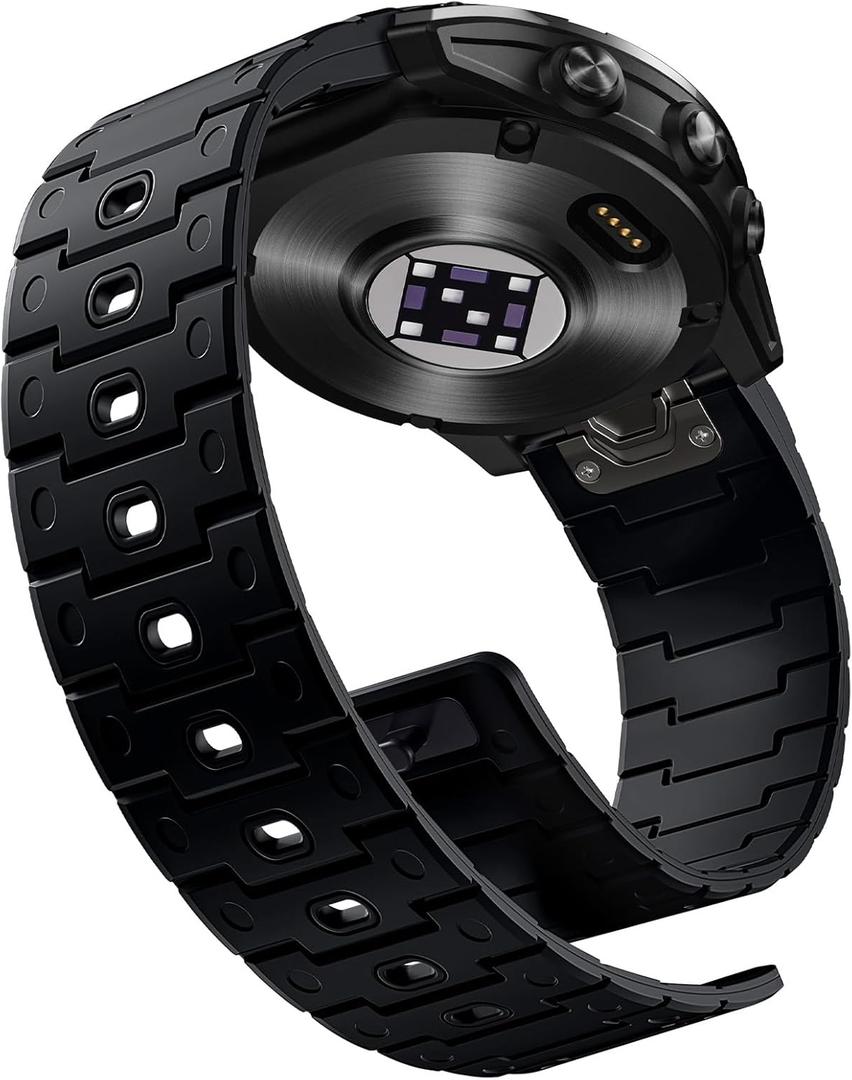 Bandletic Magnetic Compatible with Garmin Instinct 2 Watch Band - 22mm Quick Fit Silicone Strap for Fenix 8 E 47mm/7 6 Pro/5 Plus/Instinct 3 E 45mm /Forerunner 965/955 /Approach S70/S62/S60/Epix Pro2 (Black)