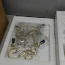 ANJIADENGSHI Mini Crystal Chandelier K9 Crystal Gold Chandelier for Living Room Bedroom Dining Room Kitchen Island Entryway 5 E12 Bulbs High 16.5 in x Diameter 16.9 in, Golden