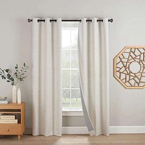 Curtains Blackout 79x52 inch Pack of 2, White