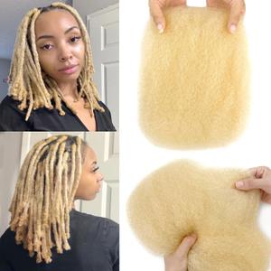 Afro Kinkys Bulk Human Hair for Braiding 613 Blonde 14 Inch Afro Kinky-curly Human Hair Bulk for Twist 50g Cuban Kinkycurly Bundles for Mini Twists or Dreadlock Extensions