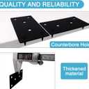 4PCS 3.94 x 1.97 inch Black Flat Mending Plate, Metal Bracket with Holes, Straight Steel Brace Fixing Joining Plate for Wood with 24PCS Screws