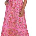 Opemiby Womens Maxi Dress Spring Summer Sleeveless Lace Strap Empire Waist A Line Side Pockets Beach Casual Long Dresses (S)