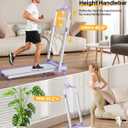 Tisomy 12% Incline Walking Pad Treadmill for Home, 3.5HP Walking Pad with Incline/Adjustable Height, 4 in 1 Under Desk Treadmill with Handle Bar, Foldable Walking Pad 350LBS, APP & Remote, LED Display
