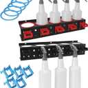 Spray Bottle Holder Rack Spray Can Organizer Storage Wall Mount, 5 holes（2 pack）