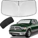 for Dodge RAM 1500 2019-2024 2025 2026 Sun Shade Sunshade Windshield Cover - 4 Layers Front Window Shade for RAM1500 2Dr RegularCab 4Dr QuadCab CrewCab MegaCab Pickup Sun Visor Car Accessories