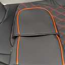 Huidasource 2019-2024 Ranger Seat Covers, Breathable Faux Leather Seat Covers Protector, Seat Cushion Custom Fit for Ford Ranger XL, XLT, Lariat Mid-Size Pickup with 5 Seats (Full Set/Black&Red)
